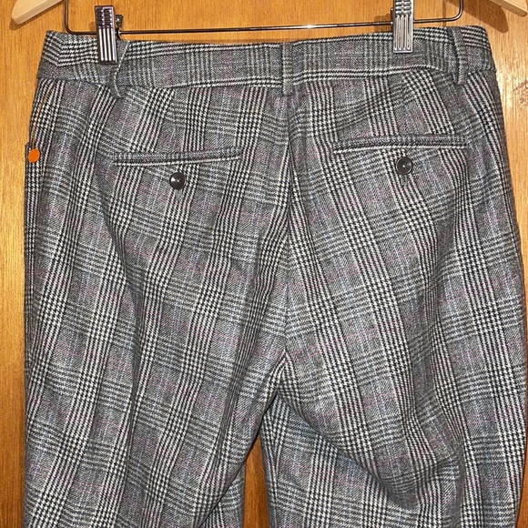 •VICTORIA'S SECRET•BROWN & PINK PLAID FLARE TROUSERS "THE CHRISTIE FIT" SIZE 6 - Picture 6 of 10